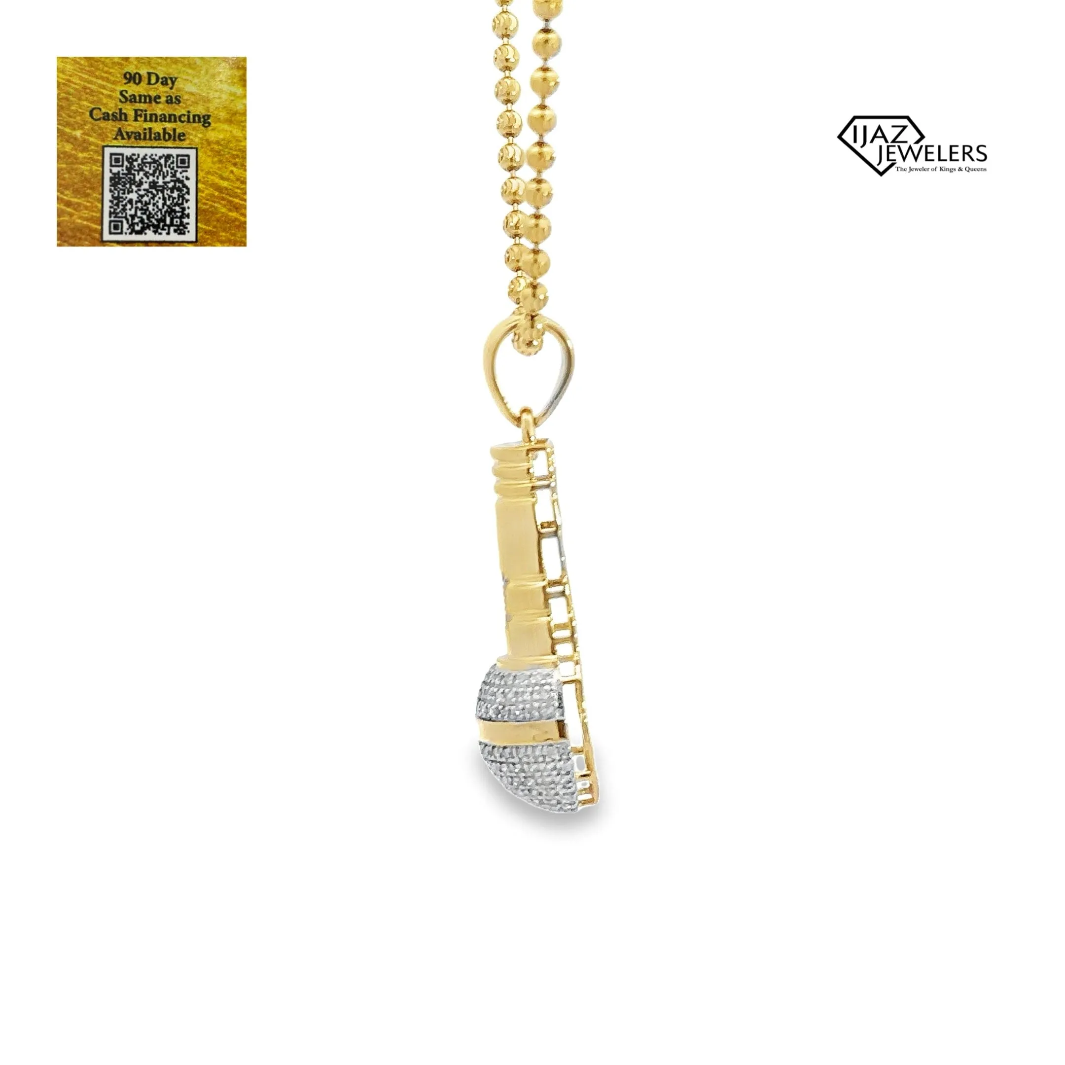 10K Gold 0.36 CTW Diamond Microphone Charm