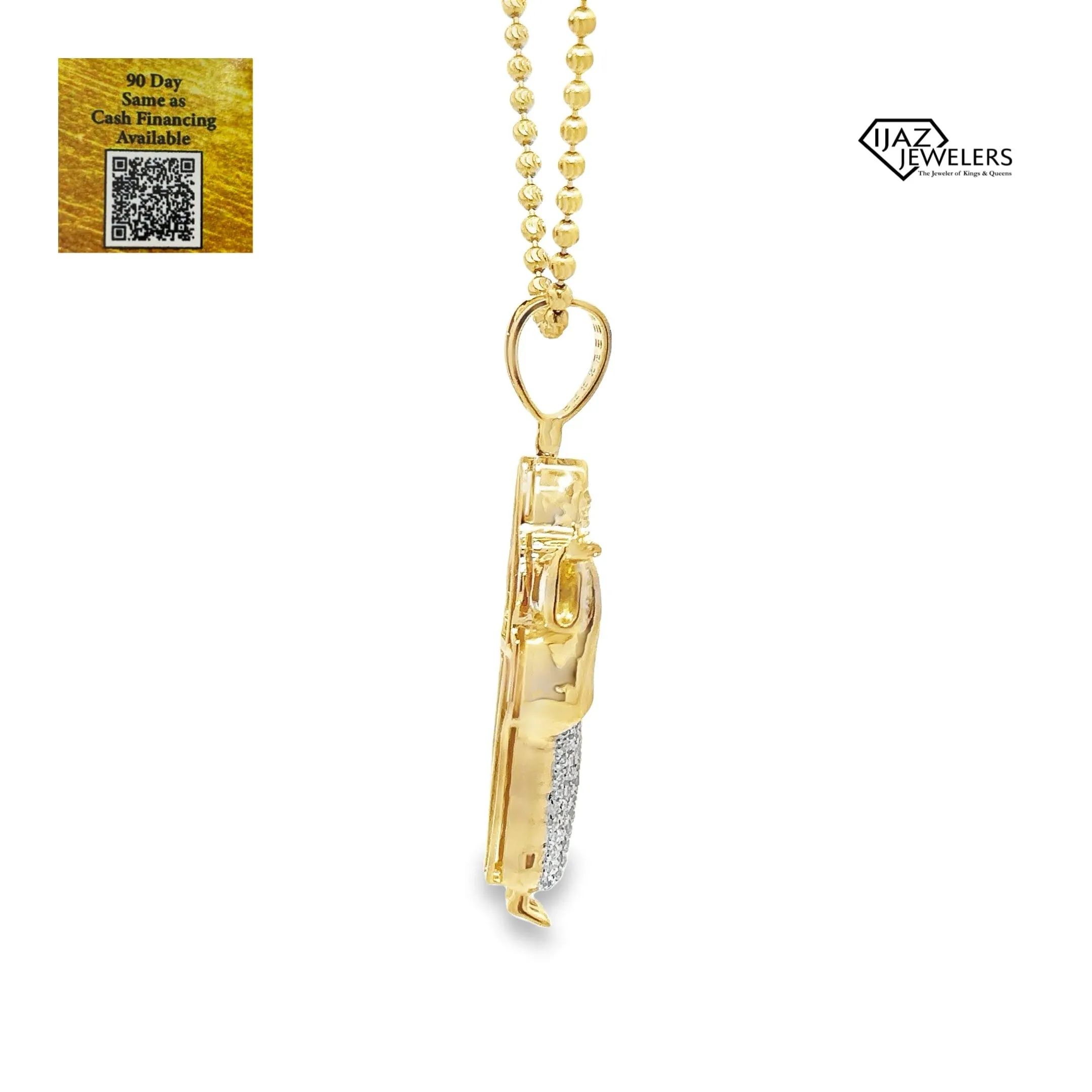 10K Gold 0.38 CTW Diamond Jesus Charm