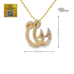 10K Gold 1.00 CTW Diamond Corpus Christi Hooks Charm