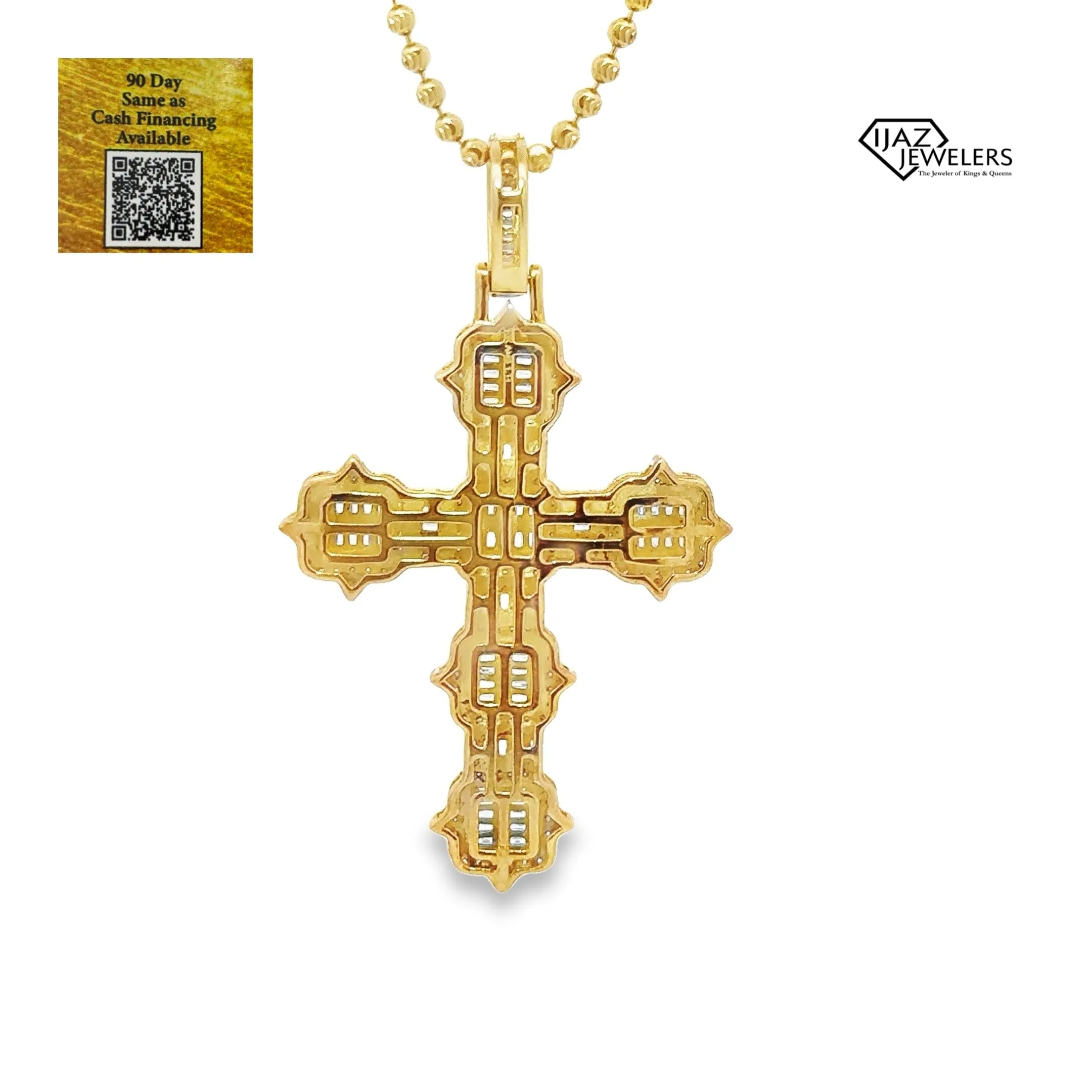 10K Gold 1.14 CTW Diamond Cross