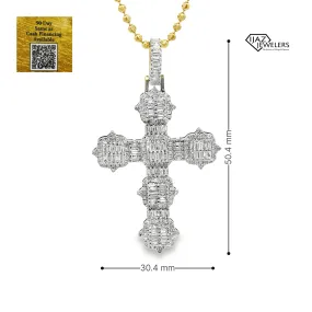 10K Gold 1.14 CTW Diamond Cross