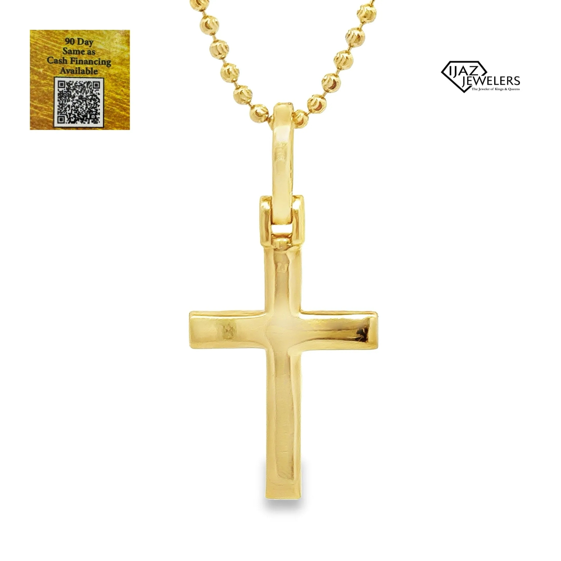 10K Gold 1.43 CTW Diamond Cross