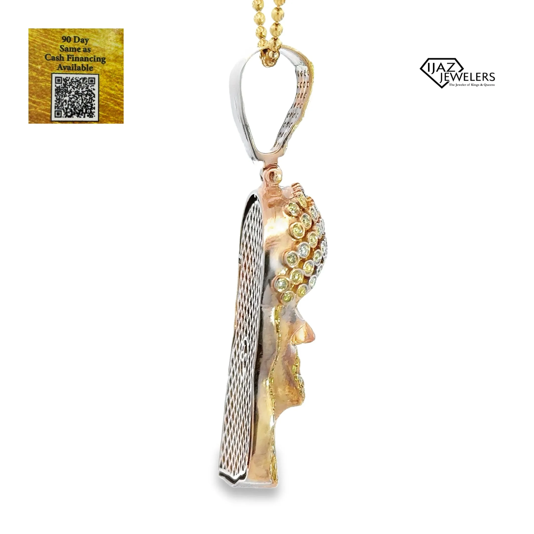 10K Gold 5.35 CTW Yellow Diamond Charm