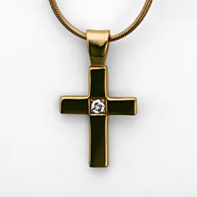 14kt Gold Diamond Cross Pendant