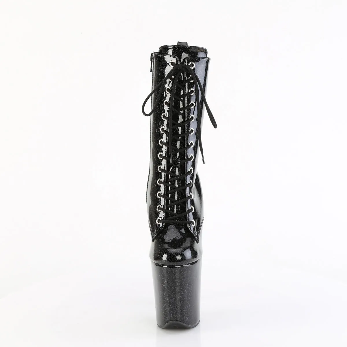 8 Inch Heel FLAMINGO-1040GP Black Glitter