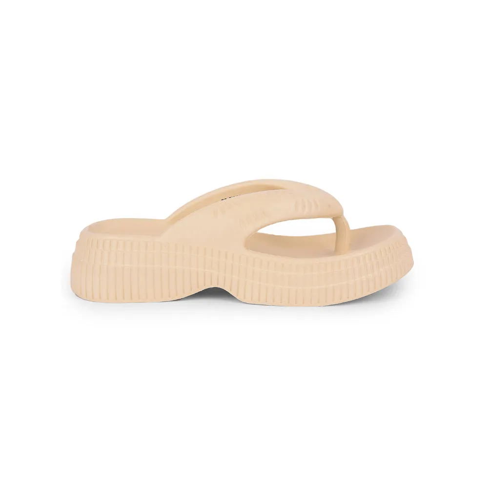 A-HA Casual Beige Flip Flop For Women ZQ-SH-011 By Liberty