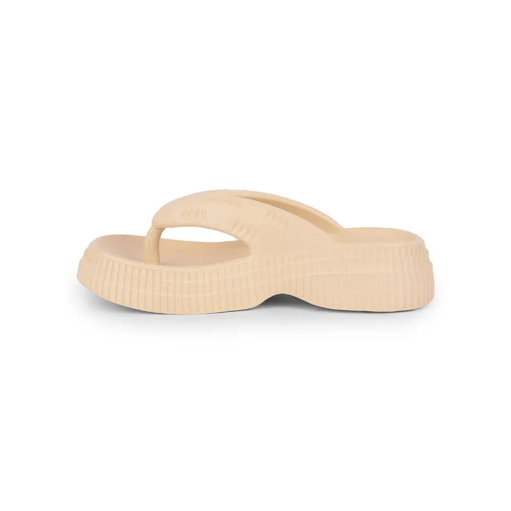 A-HA Casual Beige Flip Flop For Women ZQ-SH-011 By Liberty