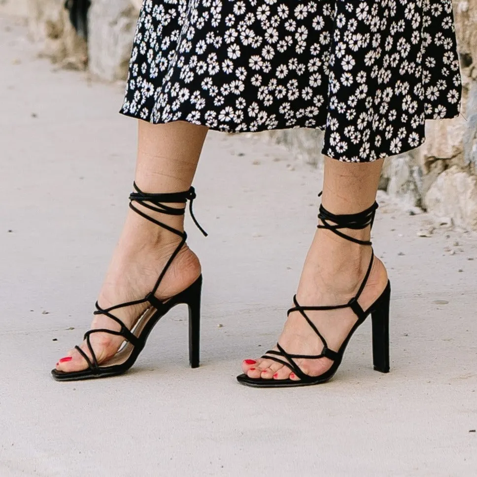 Alaiya Lace Up Gladiator Heel