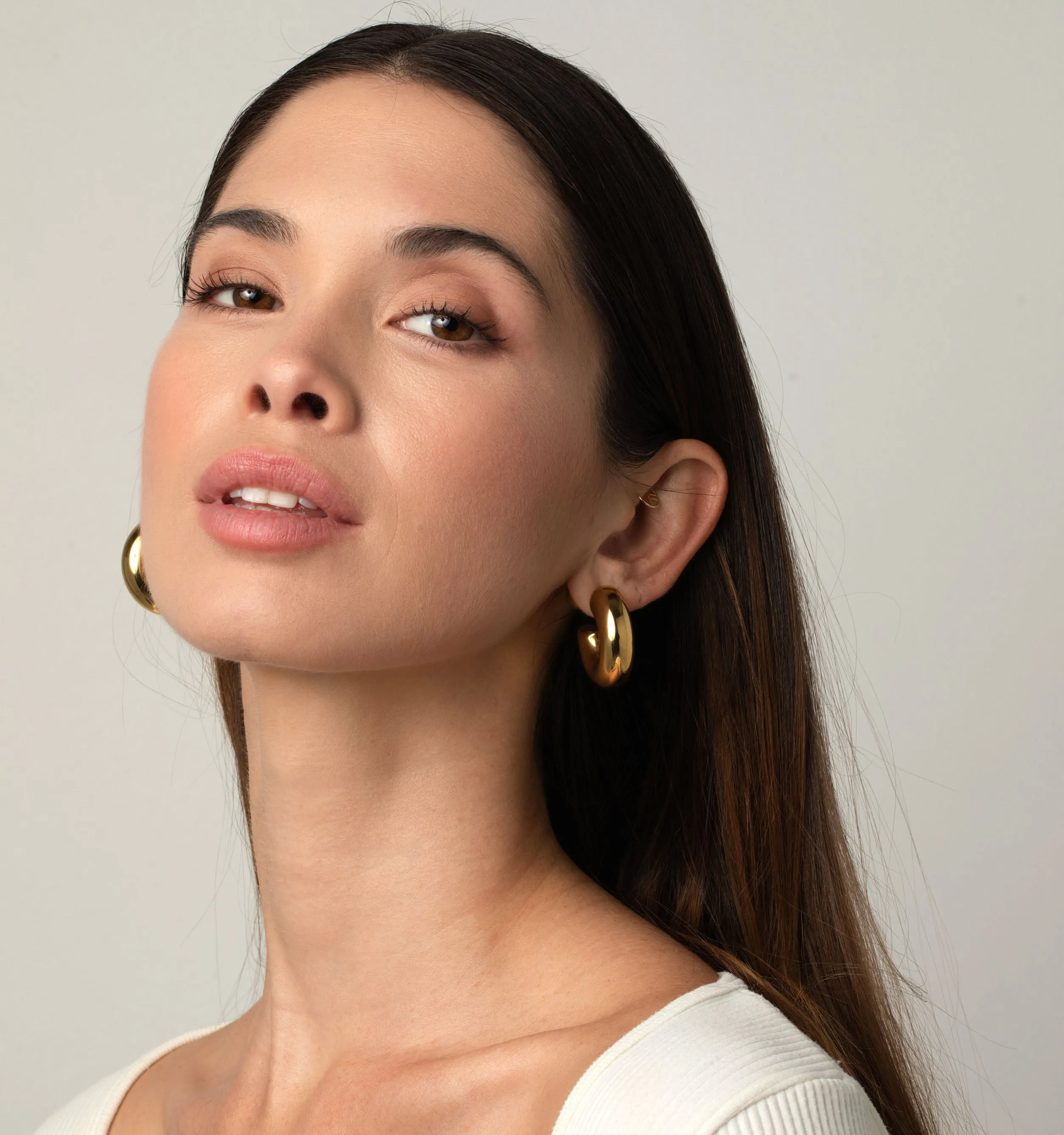 Amberly Reversible Hoop Earrings - Sphere