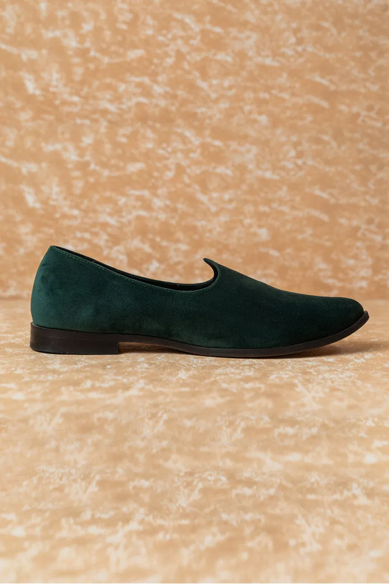 Basic Solid Velvet Mojari