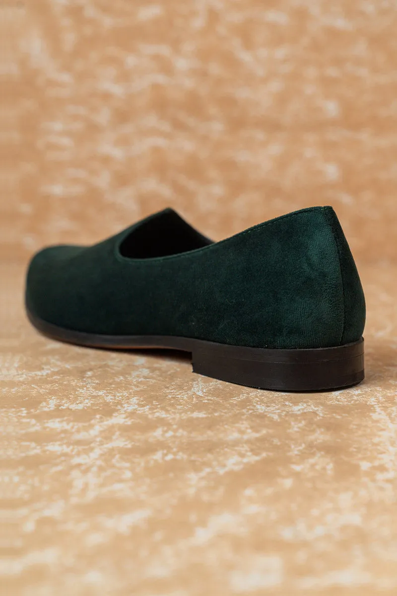 Basic Solid Velvet Mojari