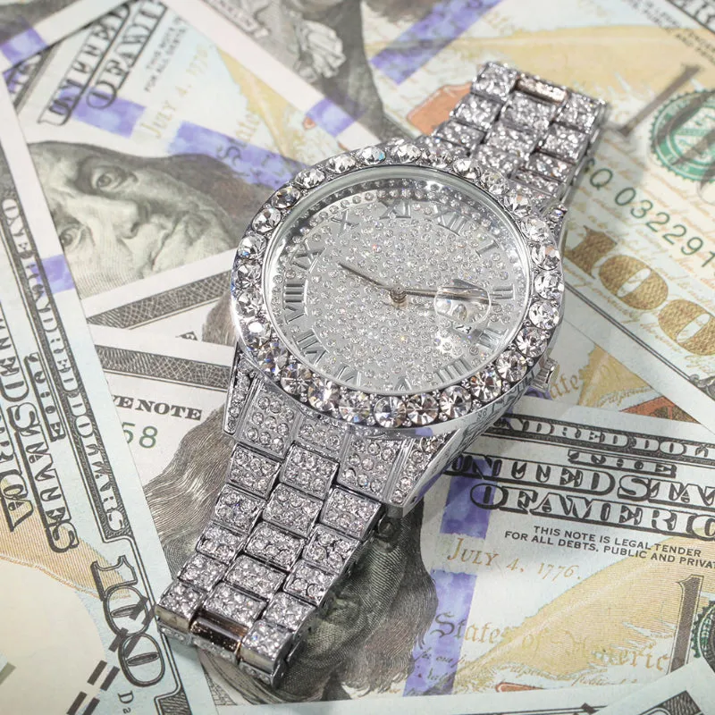 Big Dial Iced Out Watch