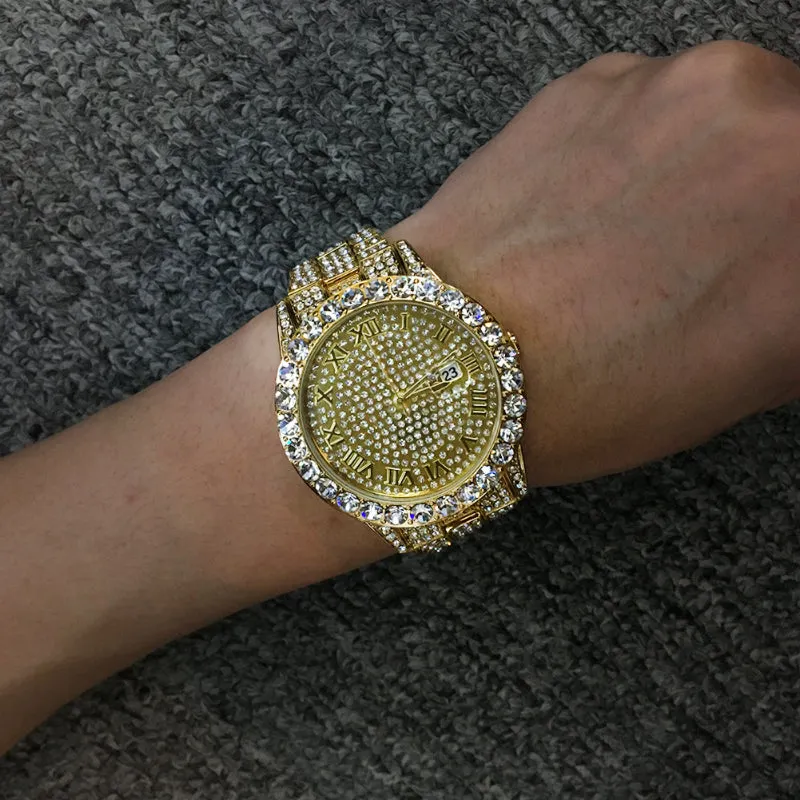 Big Dial Iced Out Watch