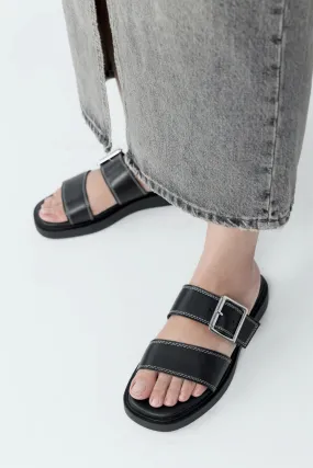 Black Connie Sandal