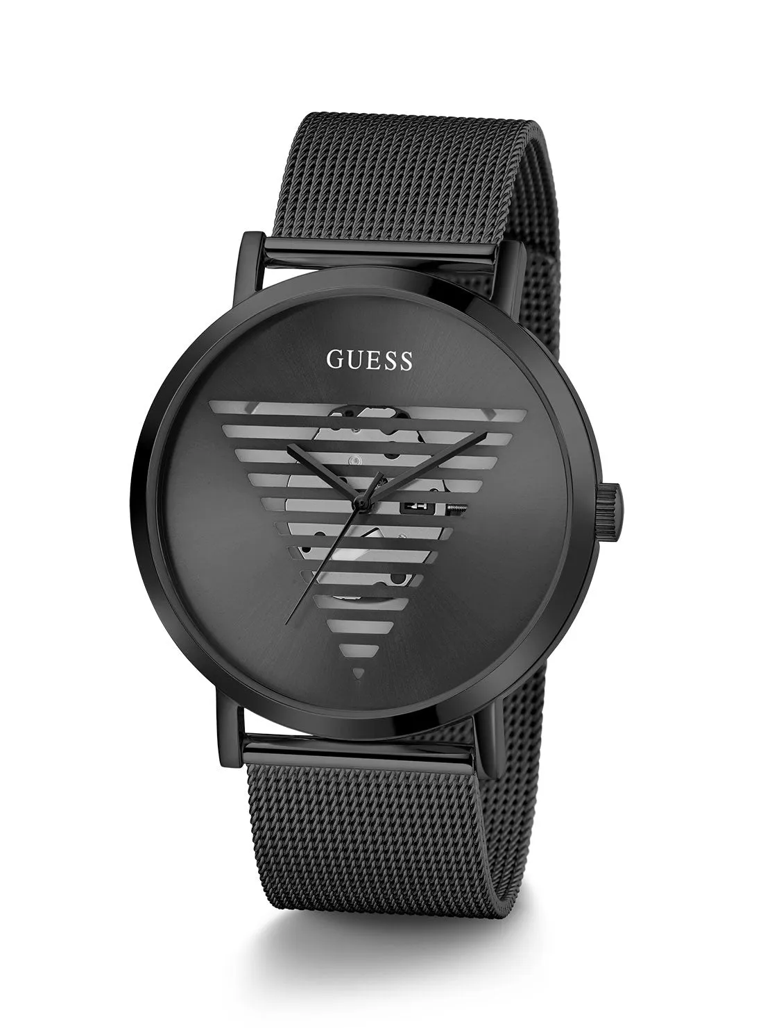 Black Idol Logo Mesh Watch