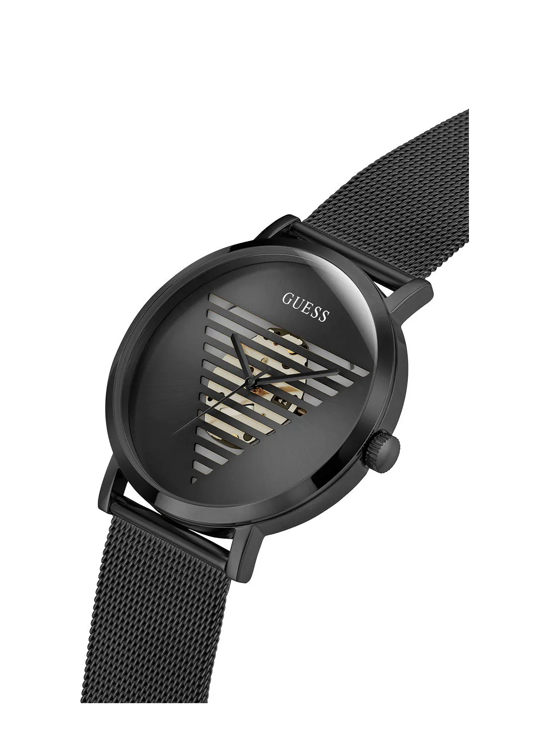 Black Idol Logo Mesh Watch