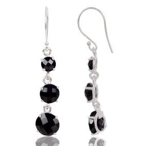 Black Onyx Earring, Sterling Silver Earring, Dangel Earring, Drop Earring, Black Onyx Gemstone Earring Gift For Women's