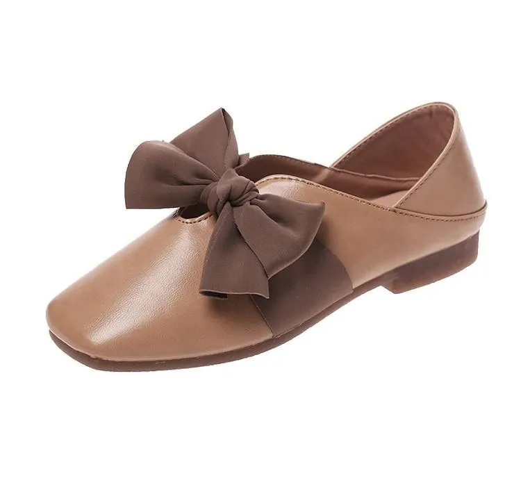 Bow Flop Round Toe Ballet Flats