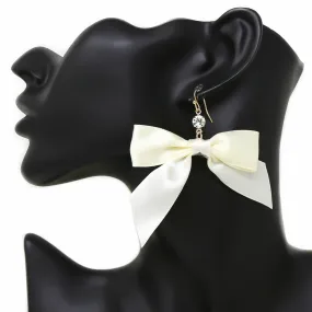 Bow Ribbon Dangle Earrings