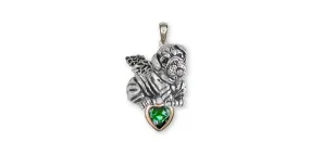 Bulldog Angel Pendant Jewelry Sterling Silver Handmade Dog Pendant BD28-ASP