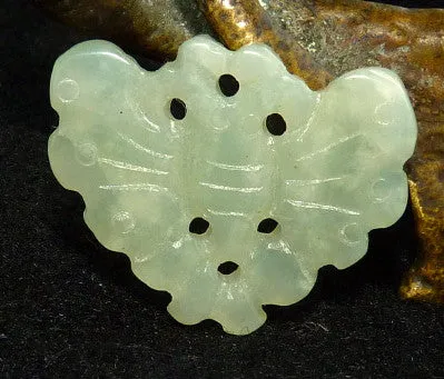 Butterfly Brings Love, Bliss Chinese Jade Pendant (P-629)