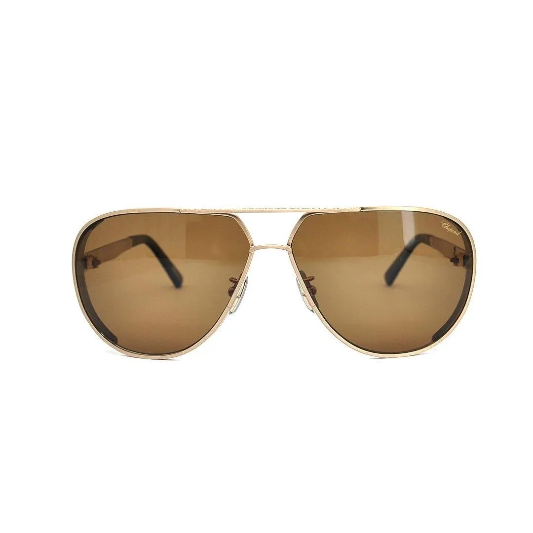 Chopard Men's Gold Metal Aviator Sunglasses SCHA81M/6438