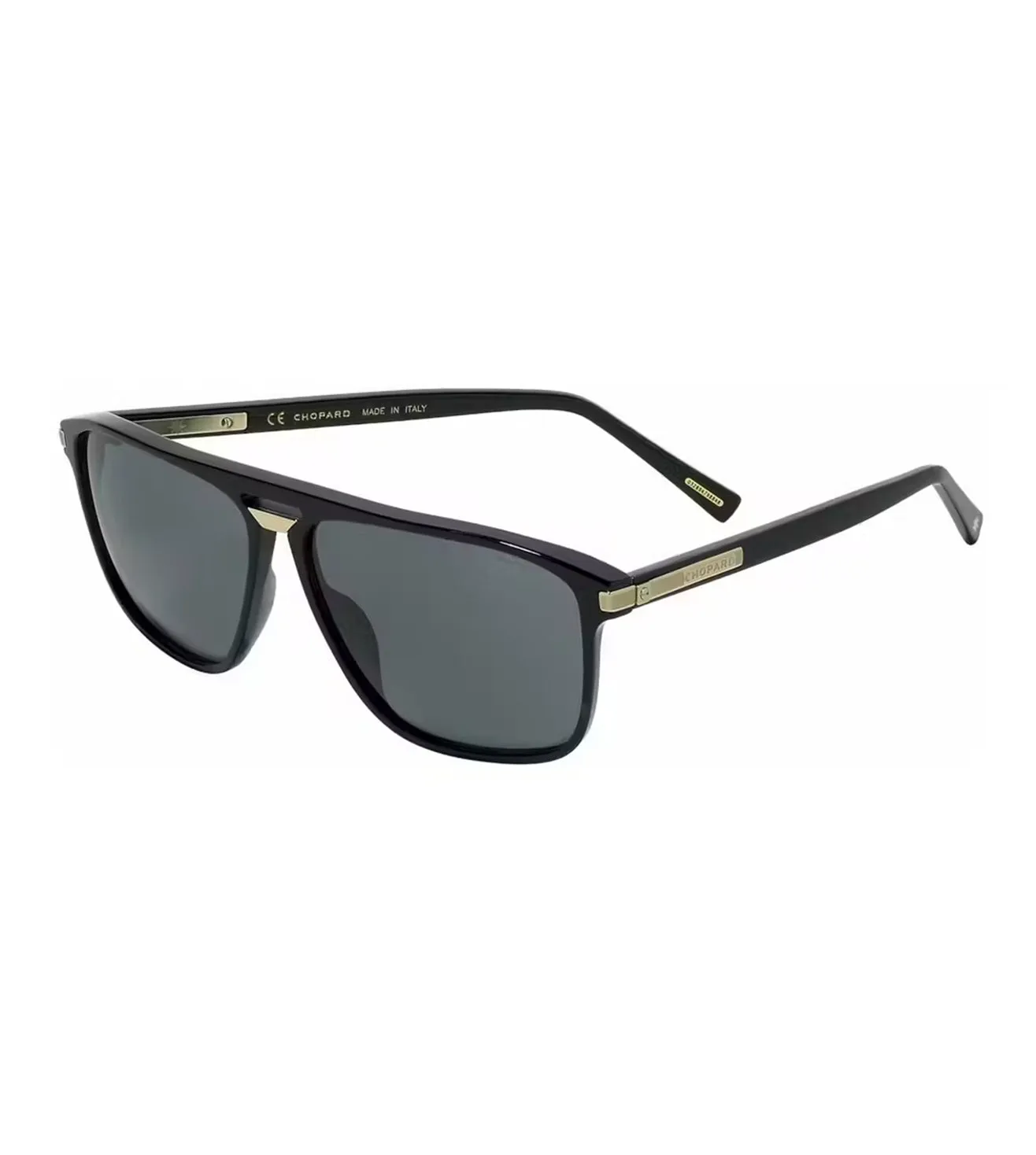 Chopard Unisex Smoke Grey Rectangular Sunglasses