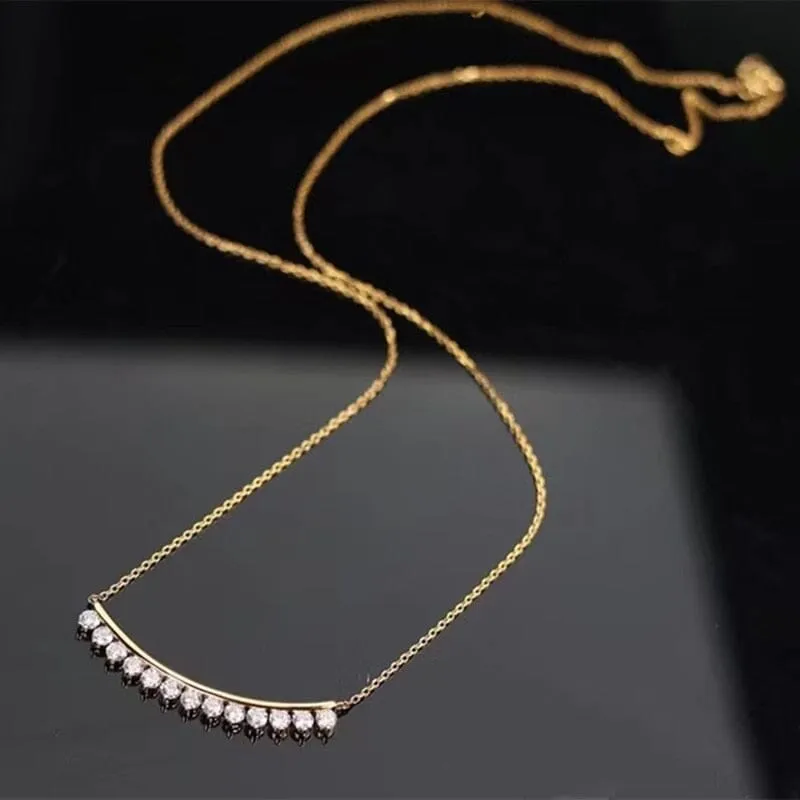 Clavicle Chain Stylish 18k Gold Necklace