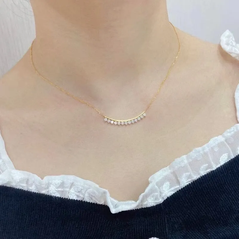 Clavicle Chain Stylish 18k Gold Necklace