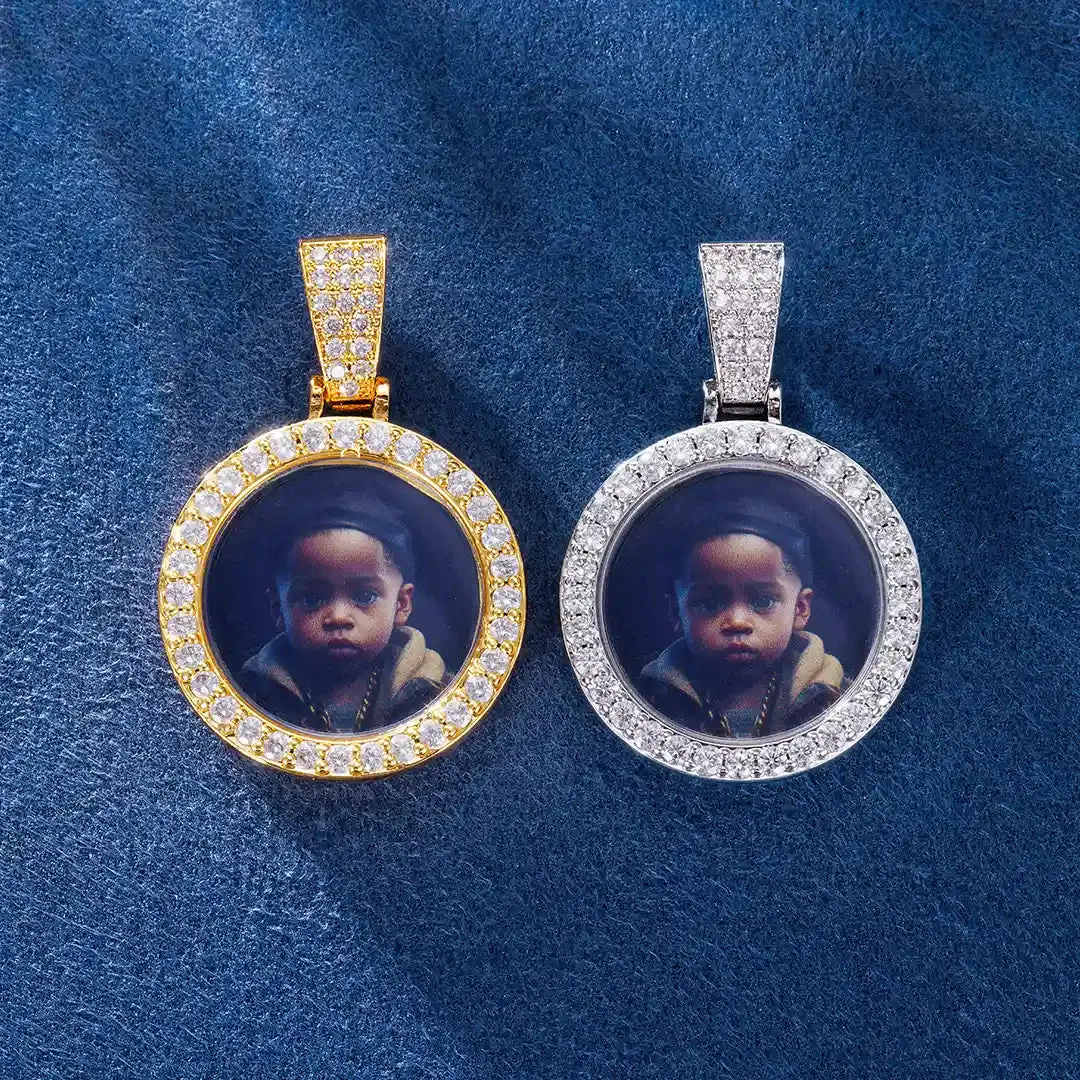 Custom Mini Round Photo Pendant