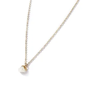 Delicate Raw Moonstone Pendant Necklace