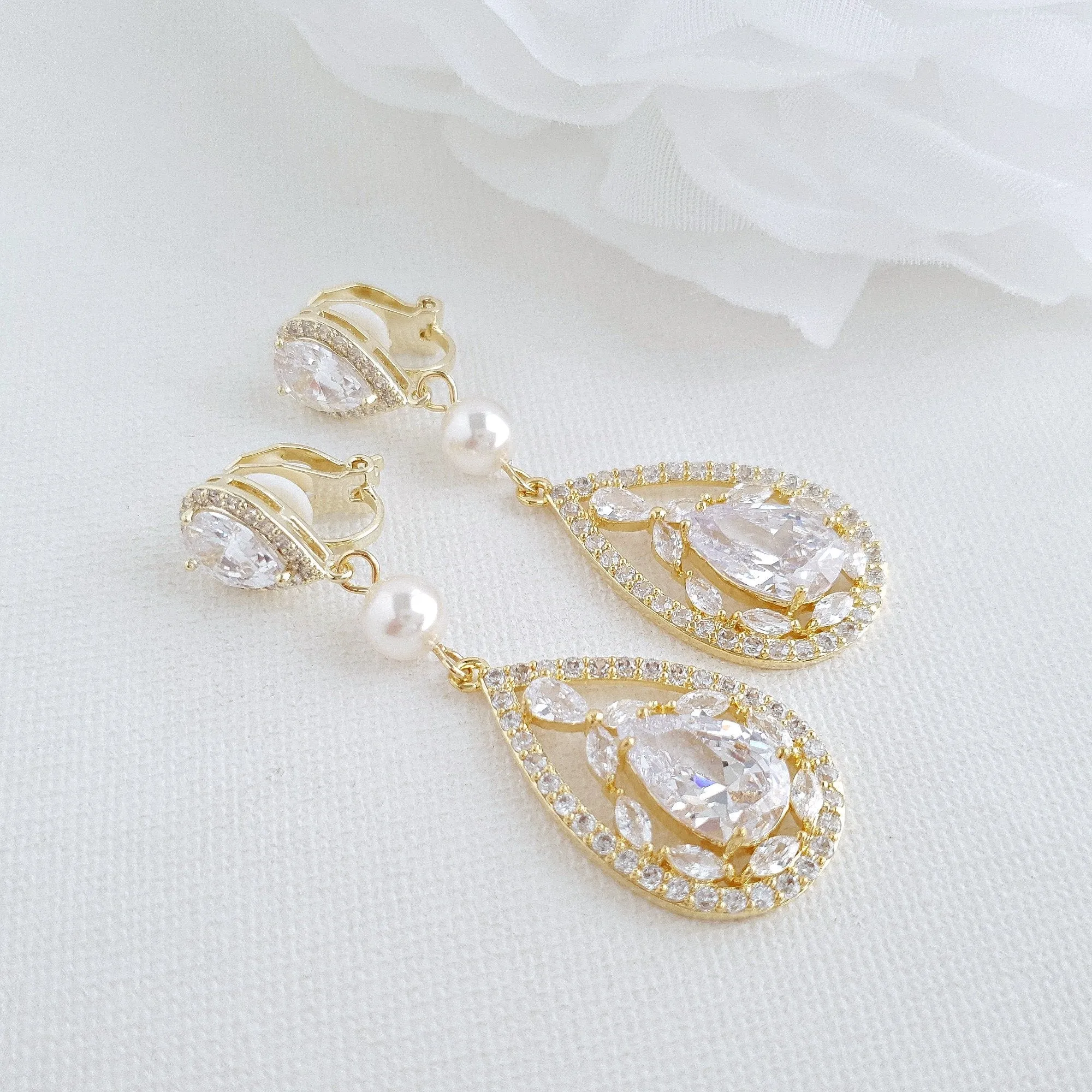 Ear Clip Earrings-Esther