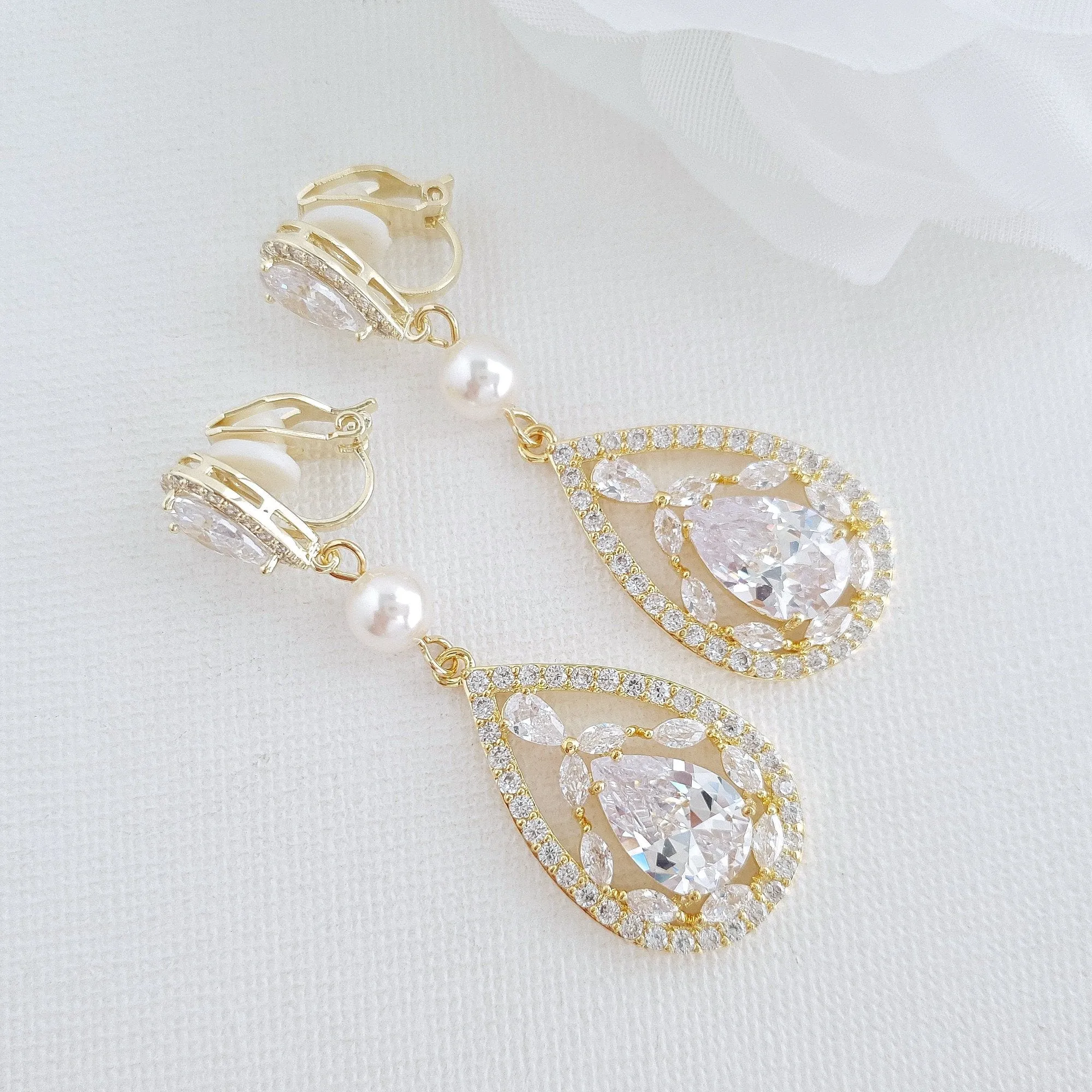 Ear Clip Earrings-Esther