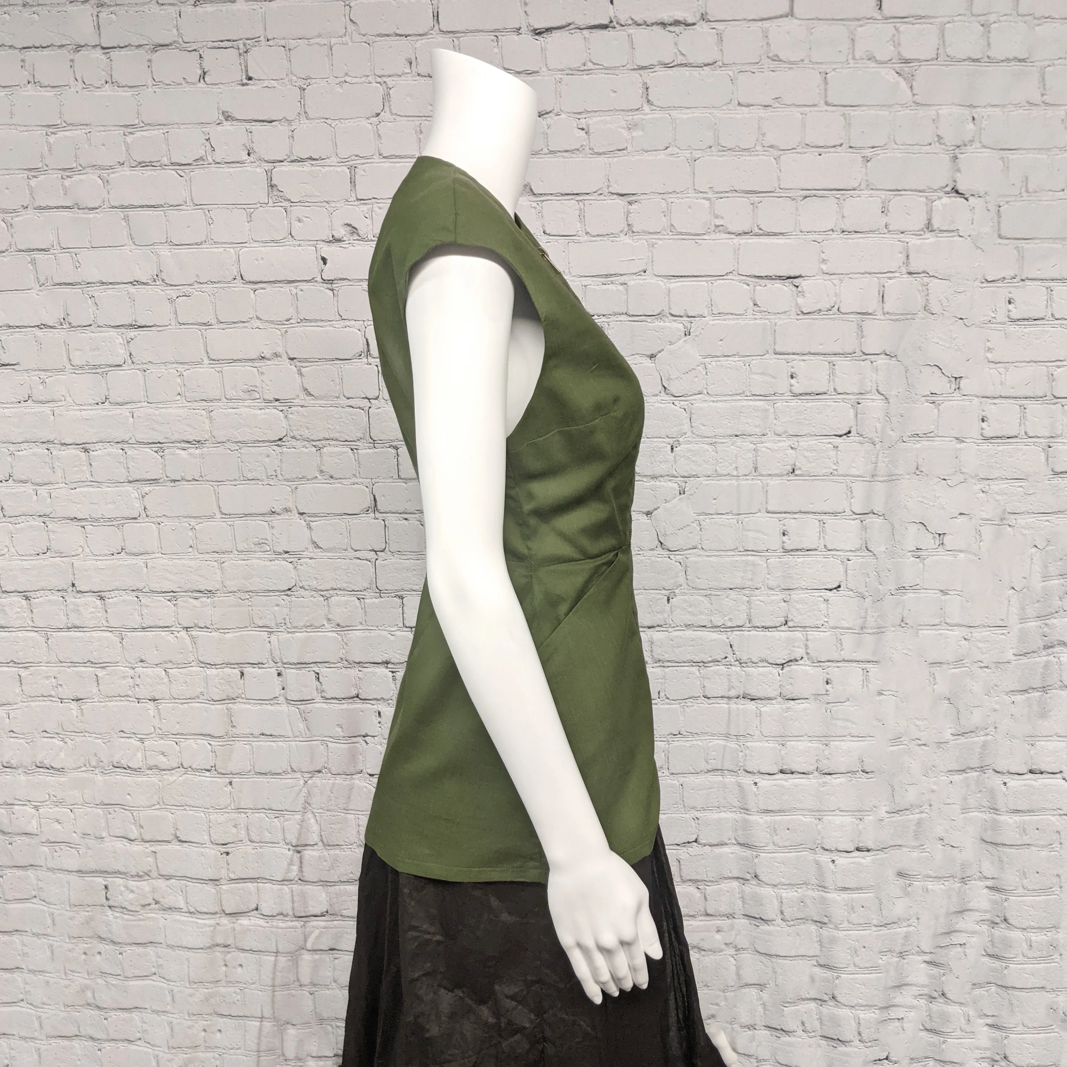 Ferrier Top in Olive by Kim Schalk