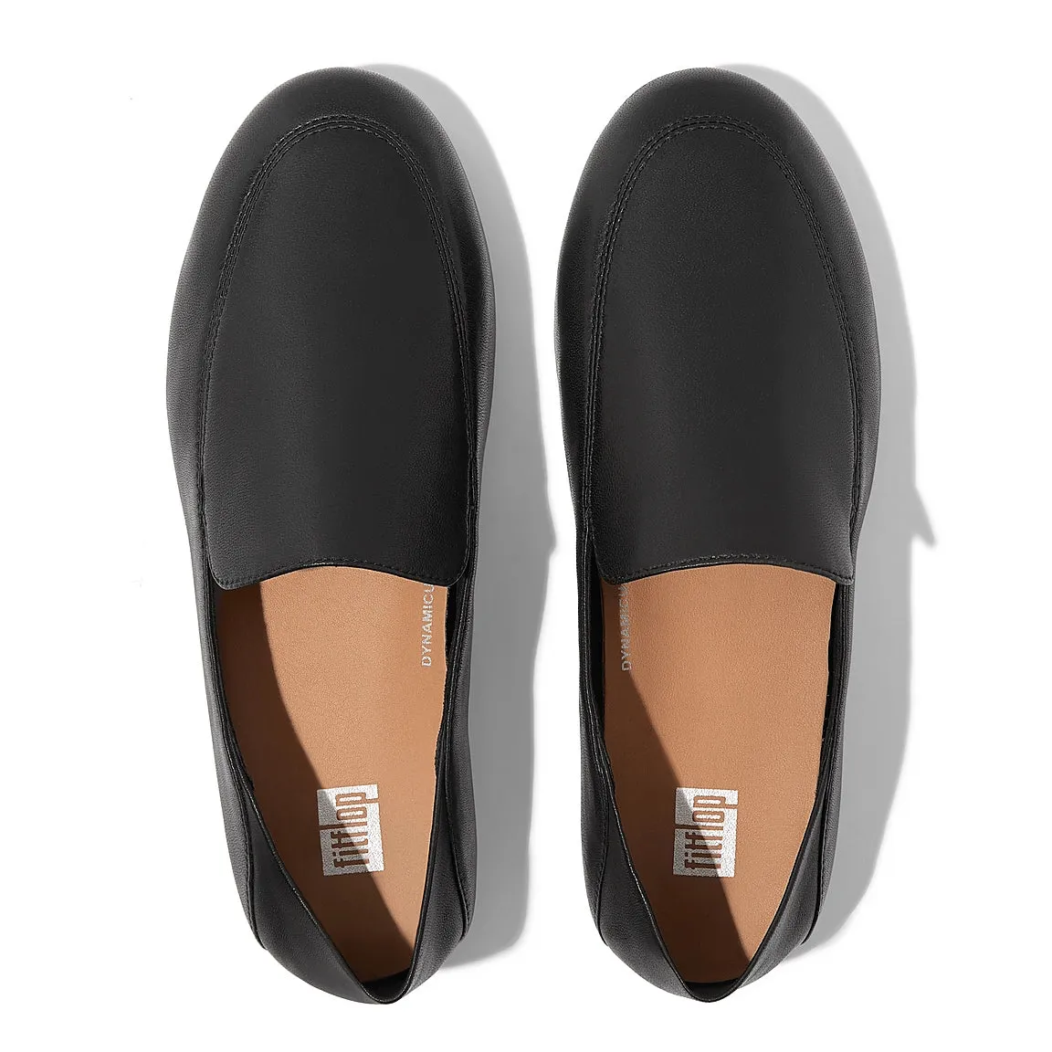 Fit Flop Allegro Crush-Back Leather Loafers | Black   Stone