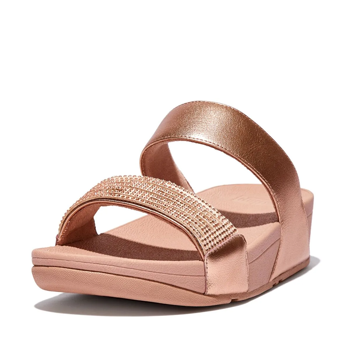 Fit Flop Lulu Slides Rose Gold    