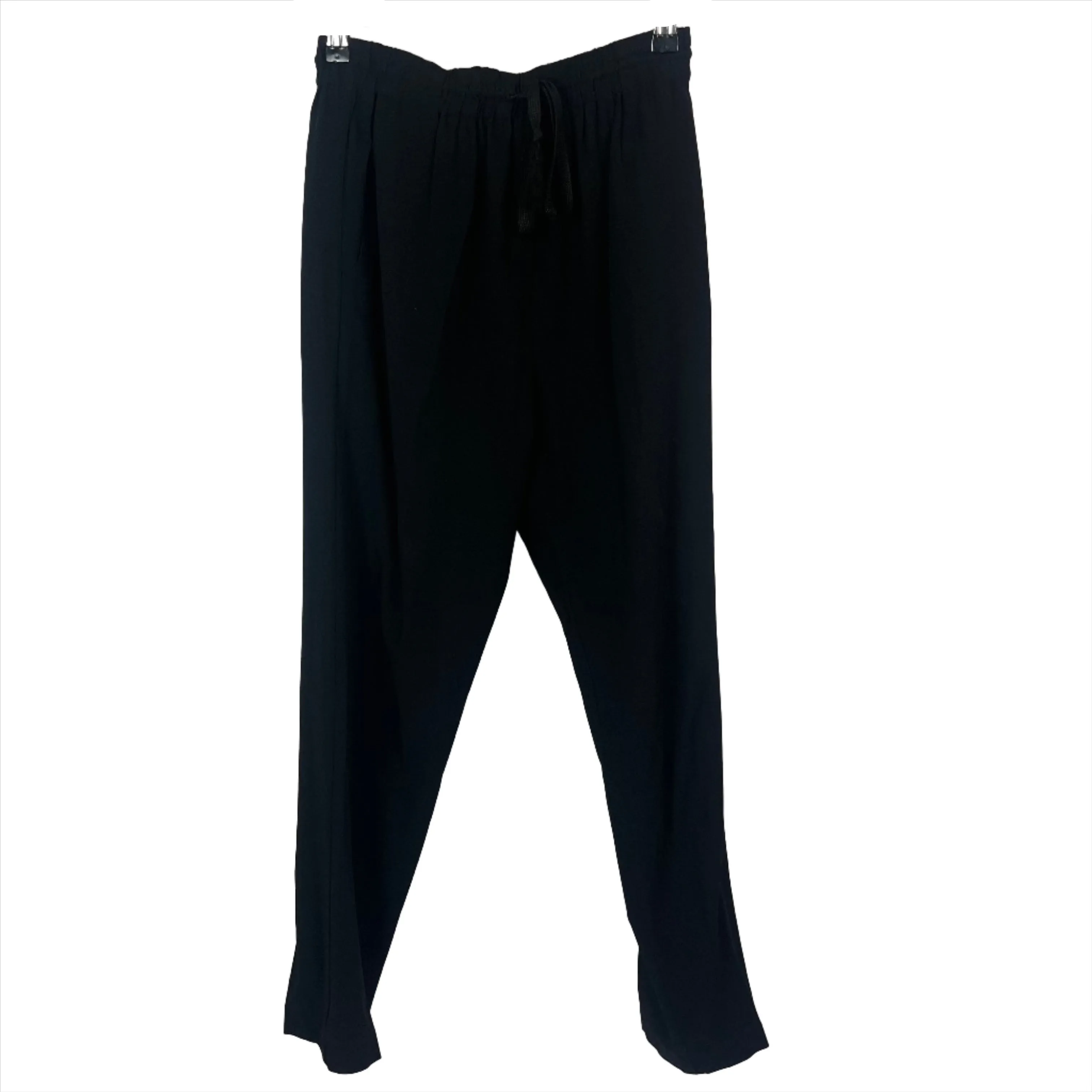 Forte Forte Black Satin Pull-On Pants XS