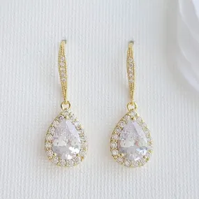 Gold Dangle Earrings-Emma