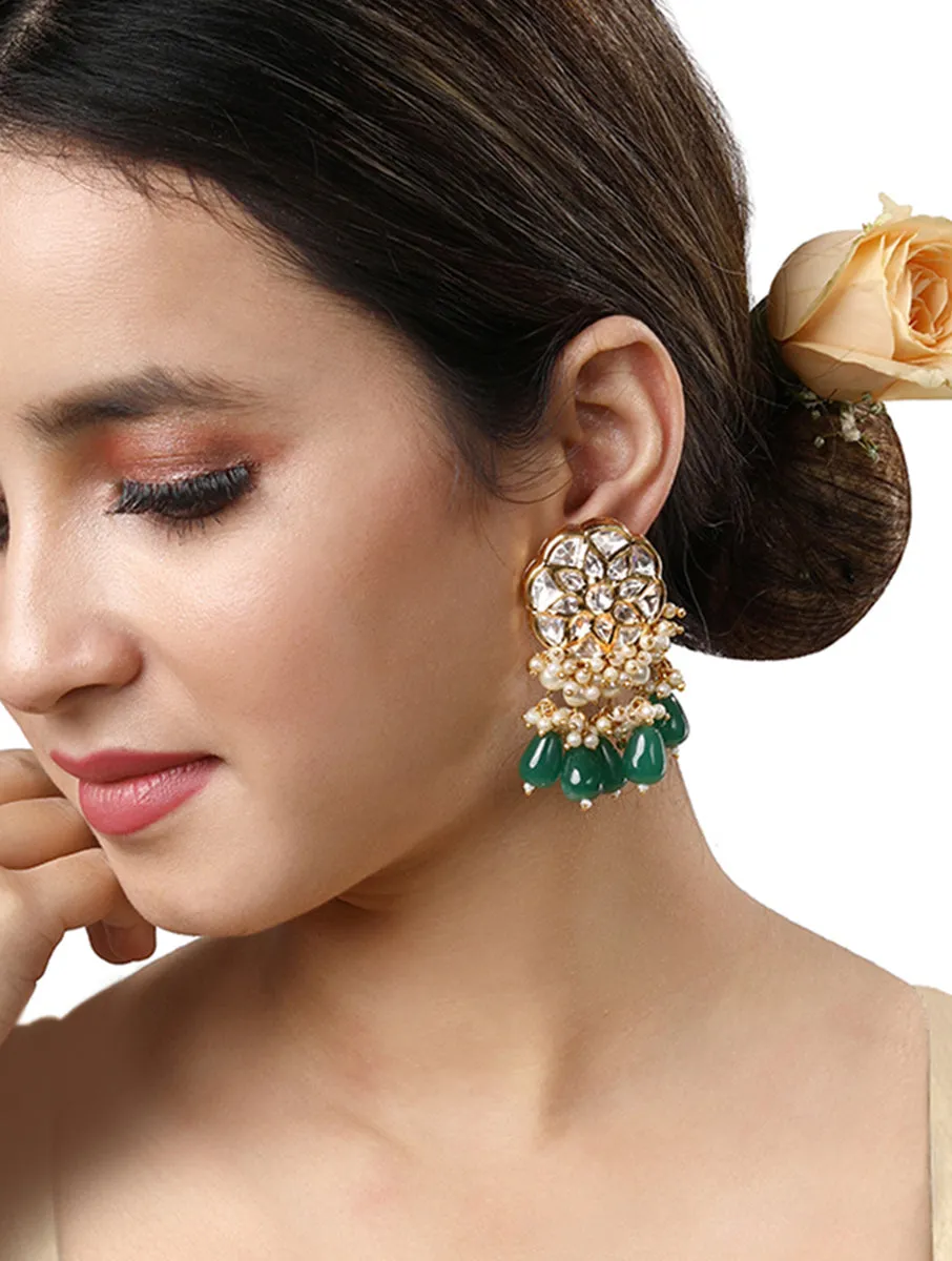 Gold Plated Kundan Earrings