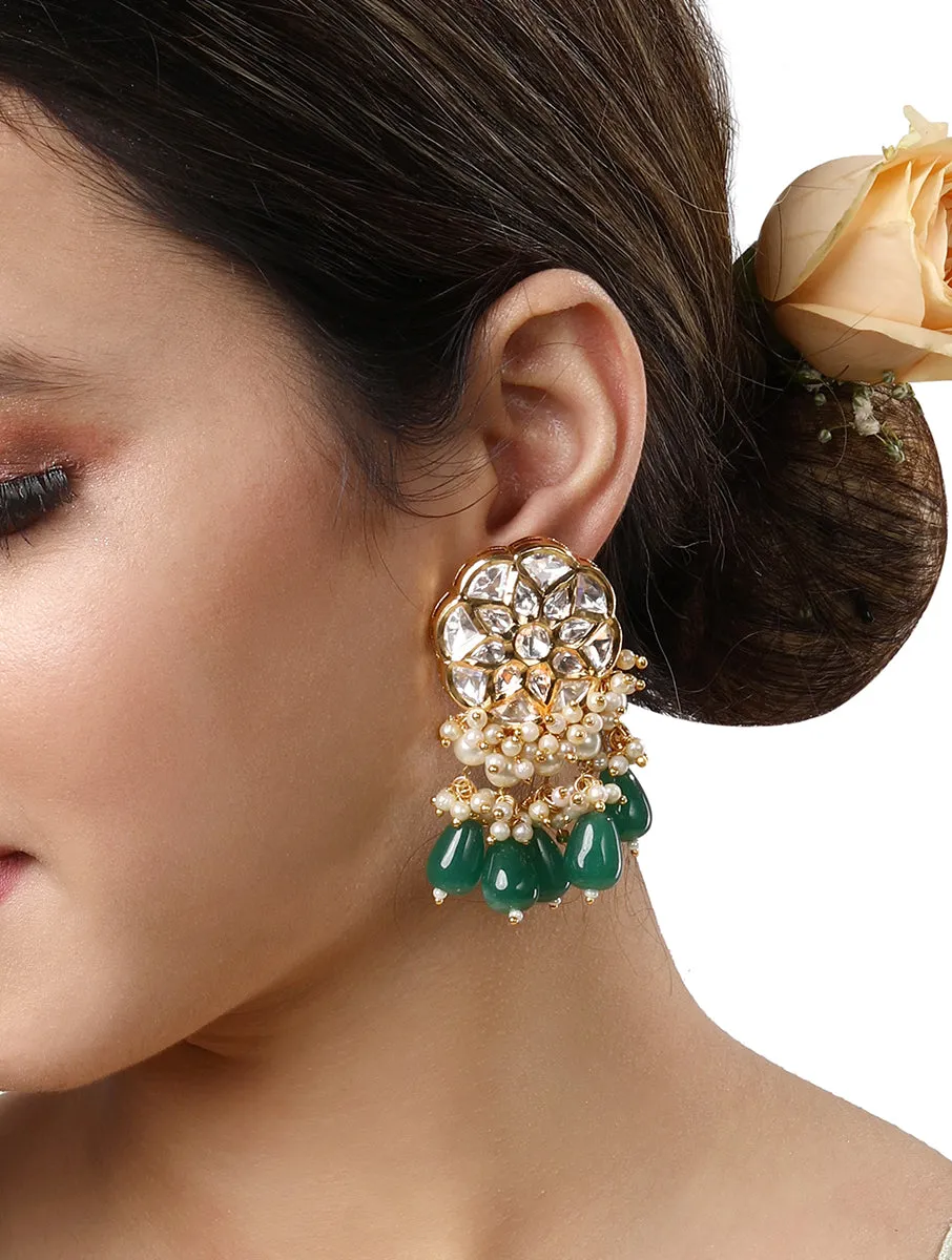 Gold Plated Kundan Earrings