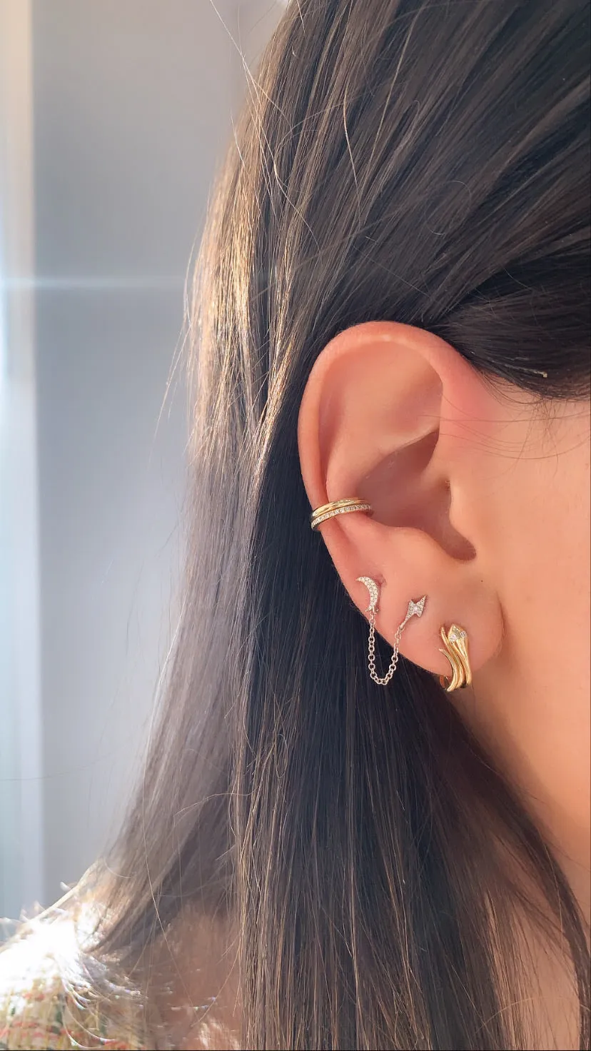 Gold Snake Earrings