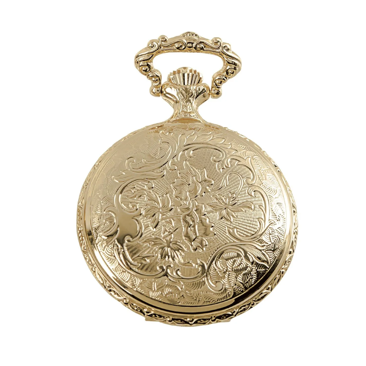 Golden American Eagle Hunter Pocket Watch & Chain