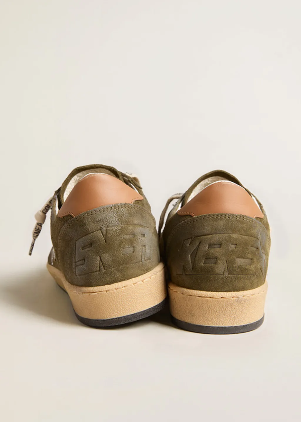 Golden Goose Ball Star Suede Sneakers in Olive