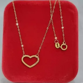 Heart Center  Necklace 18K Gold