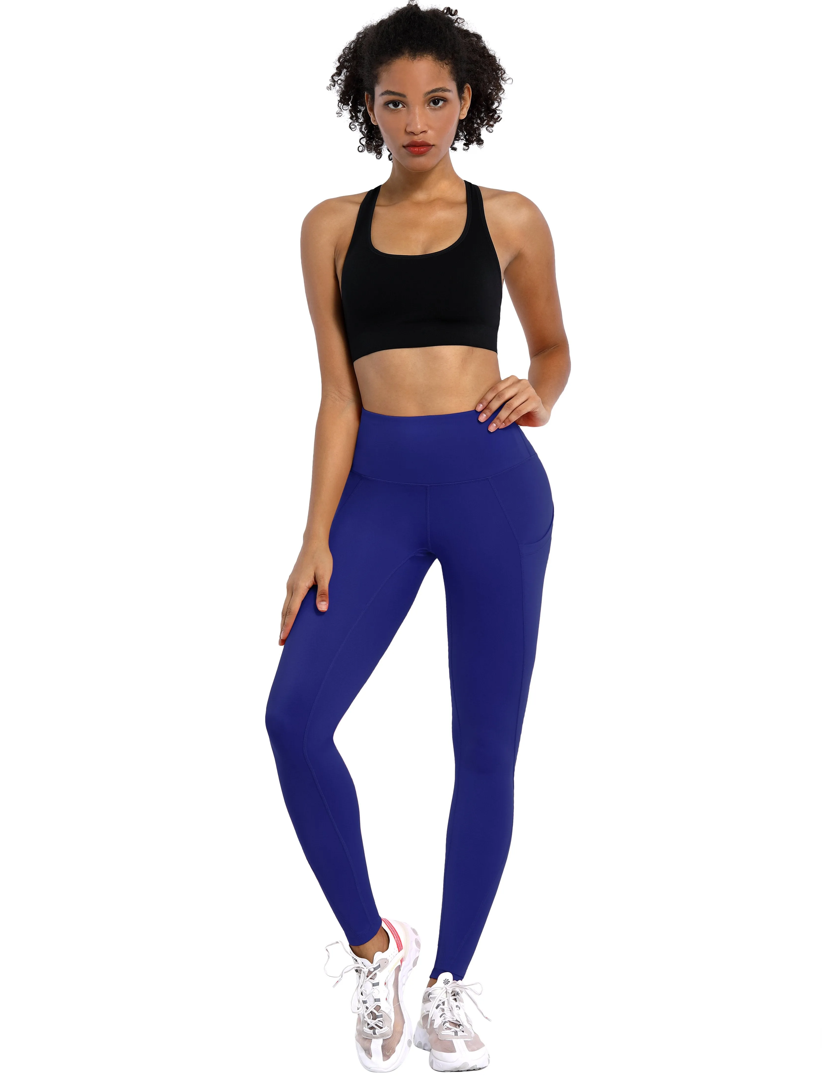 High Waist Side Pockets yogastudio Pants navy ins_yogastudio