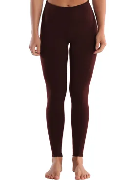 Hip Line Side Pockets yogastudio Pants mahoganymaroon_yogastudio