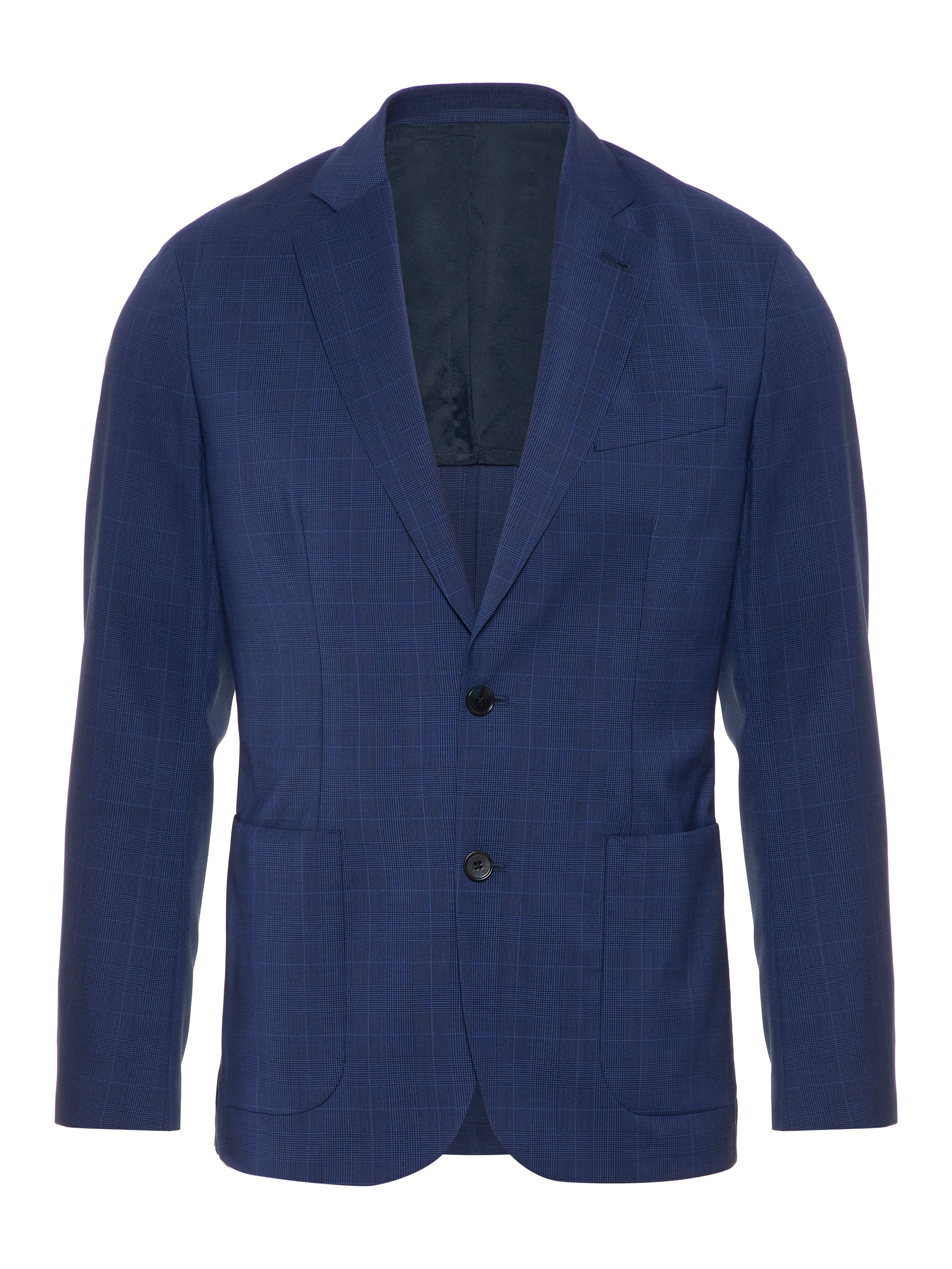 J.Lindeberg Mens Hopper PP UNC Voyager Wool Blazer - MID BLUE