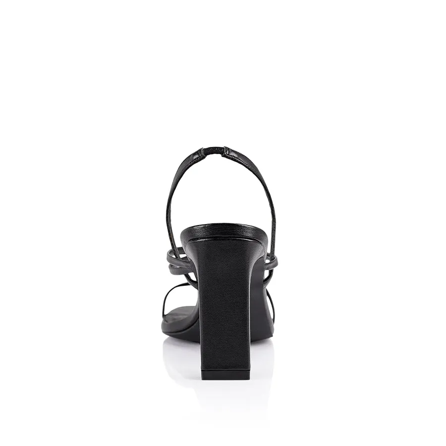 King Slim Strappy Heel - Black