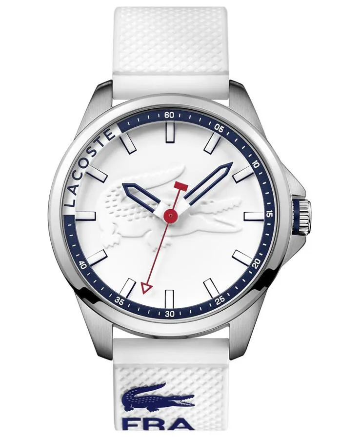 Lacoste Capbreton Mens Watch - Stainless Steel - White & Blue Dial & Strap