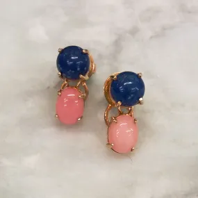 Lapiz Lazuli & Pink Opal Separates Earrings